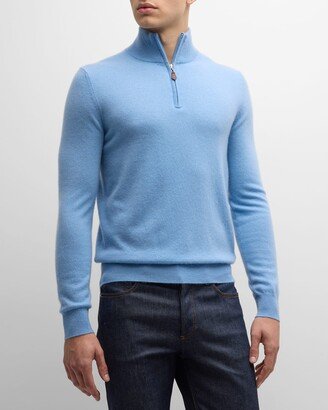 Men's Cashmere Quarter-Zip Sweater-AB