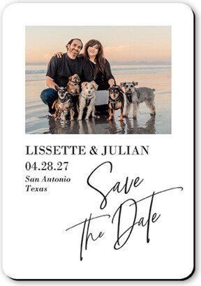 Save The Date Cards: The Signature Date Save The Date, White, Magnet, Matte