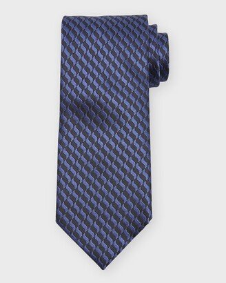 Men's Bicolor Jacquard Silk Tie