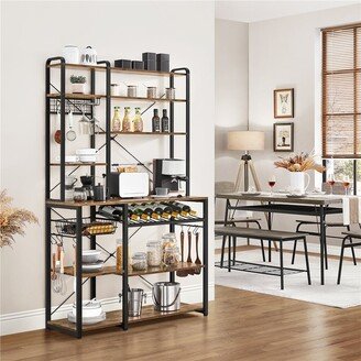 8 Tiers Kitchen Island Baker's Rack with Storage and Shelves