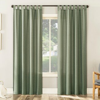 No. 918 Jacob Heathered Texture Semi-Sheer Tab Top Curtain Panel, Single Panel