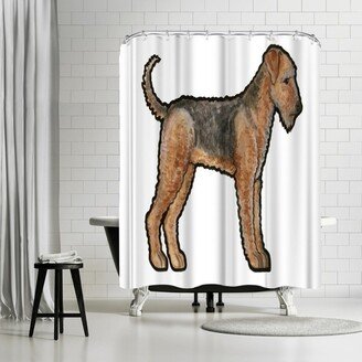 71 x 74 Shower Curtain, Airedale by Sally Pattrick