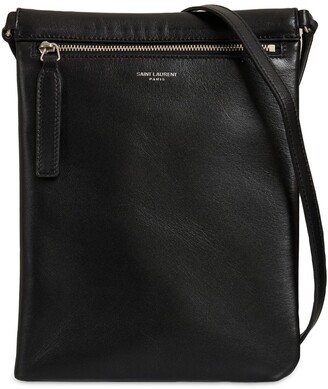 Sid flat leather crossbody bag