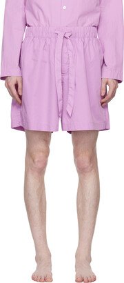 Pink Stonewashed Pyjama Shorts