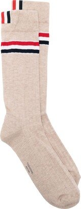 Stripe-Detail Mid-Calf Socks