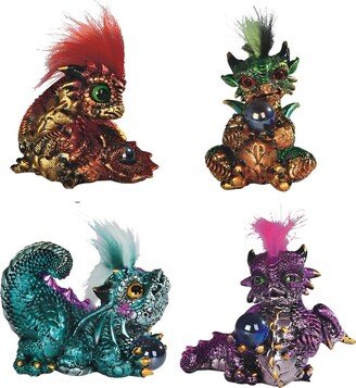4-pc Colorful Dragon Baby with Spiky Hair Set 3