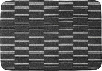 34x21 Little Arrow Design Co Ella Triple Striped Memory Foam Bath Mat Black