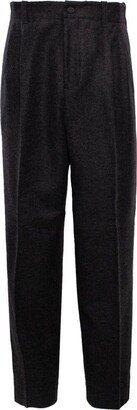 Front-Pleat Tapered Trousers