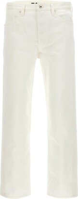 Button Detailed Straight Leg Jeans-AV