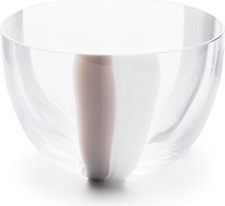 Le Diverse painterly-stripes glass bowl