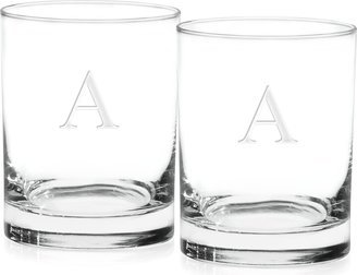 Monogram Double Old Fashioned Glasses, Set of 2 C