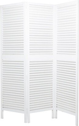 Peyton Lane Horizontal Slat Hinged 3-Panel Room Divider Screen-AA