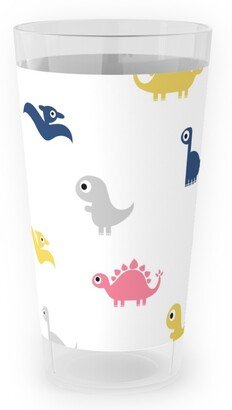 Outdoor Pint Glasses: Dino Print - Multi Outdoor Pint Glass, Multicolor