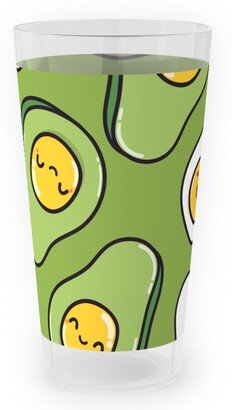 Outdoor Pint Glasses: Cute Egg And Avocado - Green Outdoor Pint Glass, Green