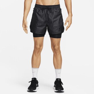 Men's Running Division Repel 7 2-in-1 Running Shorts in Black