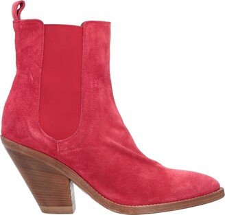 Ankle Boots Red-AD