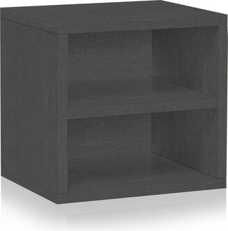 Modular Cubby Organizer 2 Tier Shelf - Bookcase Storage Cube Unit