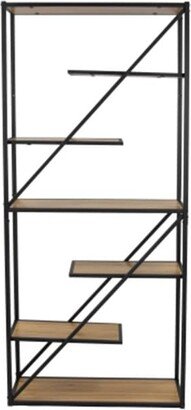 71 Brown Storage Etagere Bookcase- Single