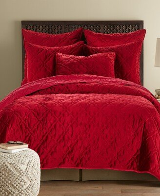 Bh Caserta Velvet Quilt, Full/Queen