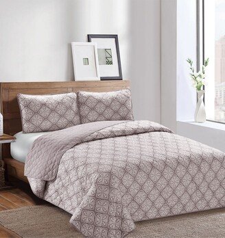 Harper Lane Medallion 3 Piece Quilt Set, Queen