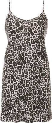 Pretty You Bamboo Chemise Nightdress In Leopard Print