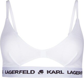 Logo Detailed Sleeveless Bra