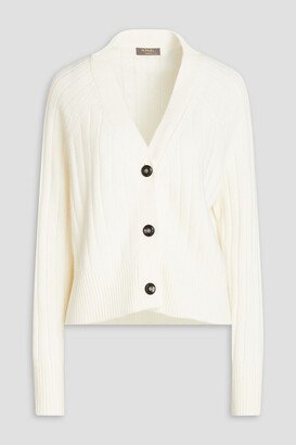 Ribbed cashmere cardigan-AE