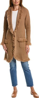 Fringe Cashmere Coatigan