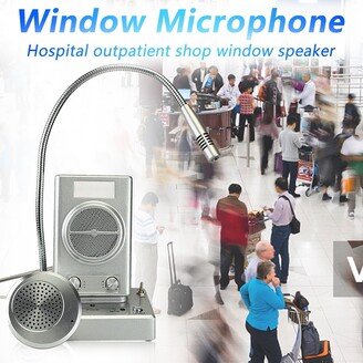 Hozxclle Clinic Store Window Speaker System Window Microphone w/Speaker Intercom