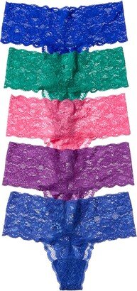 5Pk Never Say Never Comfie Thongs-AA