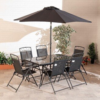 Transcontinental 8pc NEW Memphis Black Dining Collection