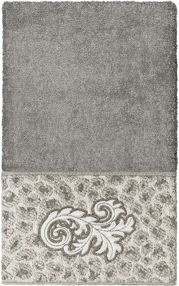 April Embellished Hand Towel - Dark Gray