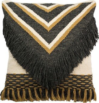 Elettra Fringed Wool Pillow