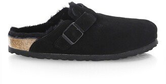 Boston Shearling-Lined Suede Clogs-AB