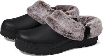 Play Faux Fur Clog (Black/Natural) Women's Shoes