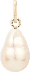 14K Yellow Gold Cultured Freshwater Pearl Drop Hinged Charm