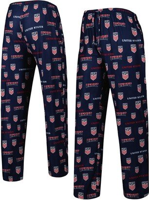 Men's Concepts Sport Navy Usmnt Breakthrough Allover Print Knit Sleep Pants