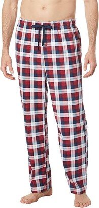 Sustainably Crafted Plaid Fleece Sleep Pants (Rio Red) Men's Pajama