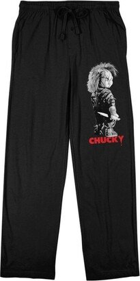 Child's Play Chucky My Chucky Knife Men's Black Sleep Pajama Pants-Large