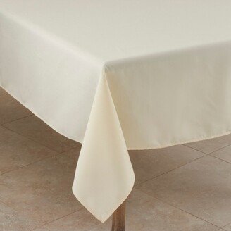 Saro Lifestyle Solid Color Everyday Tablecloth, Ivory, 65 x 84