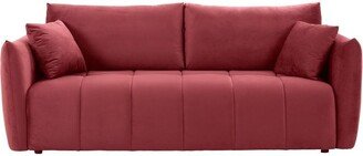 Abrihome 85'' Modern Fabric Sectional Couch Sofa 3 Seater Sofa with 3 Pillows