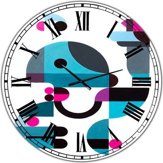 Designart Birdkeeper Oversized Mid-Century Wall Clock - 36 x 36