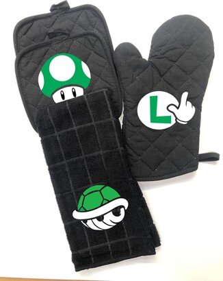 Luigi Oven Mitt Set