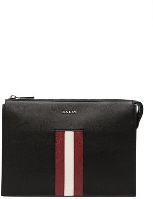 Striped Leather Pouch-AA