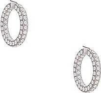 Jahleel Hoop Big Earrings in Metallic Silver