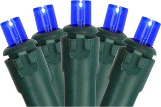 Northlight Set of 50 Blue Led Wide Angle Christmas Lights - Green Wire