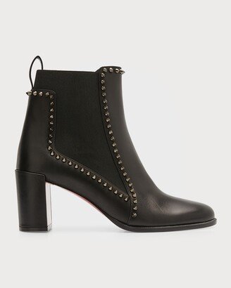 Outline Spikes Red Sole Chelsea Booties-AA