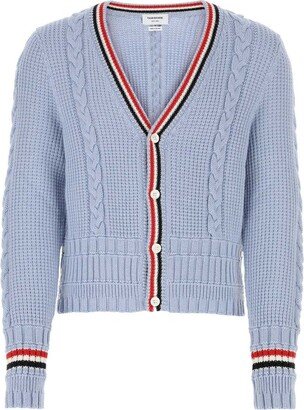 Cable-Knit Buttoned Cardigan-AB