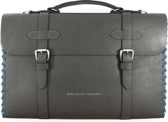 Anchor & Crew Falcon Grey Rufford Leather & Rope Briefcase Large