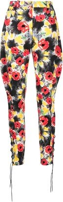 1997 Camellia-Print Slim-Cut Trousers